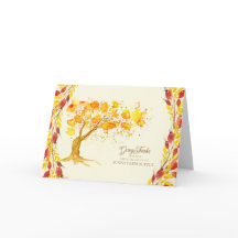 Zakelijke Thanksgiving voor klanten Autumn Tree