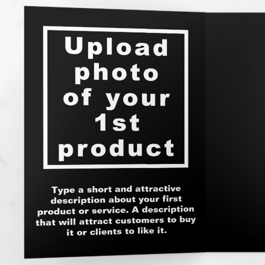 Zakelijke Thanksgiving Zwart Trifold Kaart (Binnenzijde eerst)