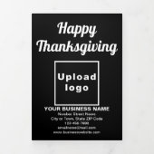 Zakelijke Thanksgiving Zwart Trifold Kaart (Cover)