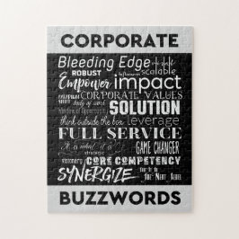 Zakelijke trefwoorden Business Jargon Typografie A Legpuzzel