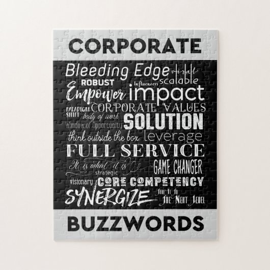 Zakelijke trefwoorden Business Jargon Typografie A Legpuzzel (Verticaal)