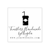 Zakelijke Tumblers Monogram Logo Rubberstempel (Afrduk)