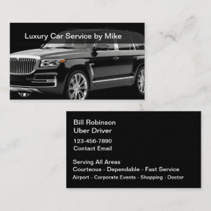 Zakelijke Uber-bestuurder Transport Visitekaartjes