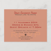 Zakelijke uitnodiging voor kantoorfeest template (Achterkant)