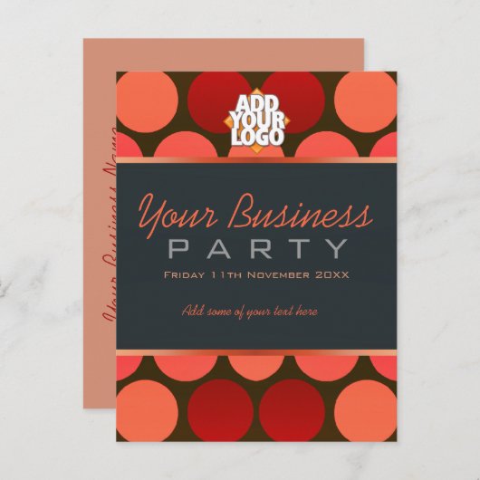 Zakelijke uitnodiging voor workshopfeest template (Voorkant / Achterkant)