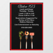 Zakelijke uren Modern Raamsticker (Vel)