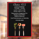 Zakelijke uren Modern Raamsticker (Vel 2)