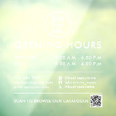 Zakelijke uren QR-code Logo Contactgegevens Wit Raamsticker (Vel 3)