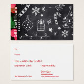 Zakelijke vakantie cadeau Kaart certificaten (Voorkant /achterkant)