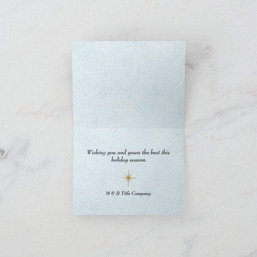 Zakelijke vakantie Custom Wenskaart Feestdagen Kaart (Binnen)