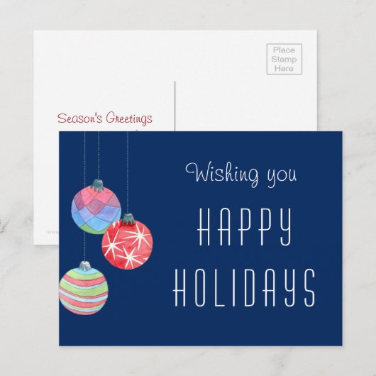 Zakelijke vakantie Groeten Bedankt Briefkaart (Voorkant / Achterkant)