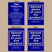 Zakelijke Valentijn blauw gevouwen vakantie Kaart