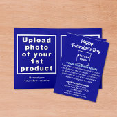 Zakelijke Valentijn blauw gevouwen vakantie Kaart