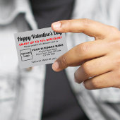 Zakelijke Valentijn Grijs Korting Kaart