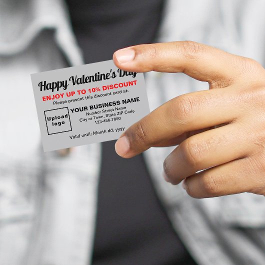 Zakelijke Valentijn Grijs Korting Kaart