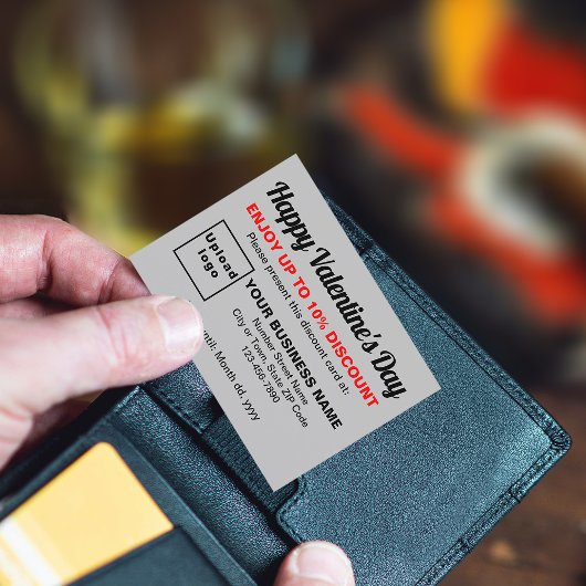 Zakelijke Valentijn Grijs Korting Kaart