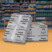 Zakelijke Valentijn Grijs Verpakkingsdocument Cadeaupapier