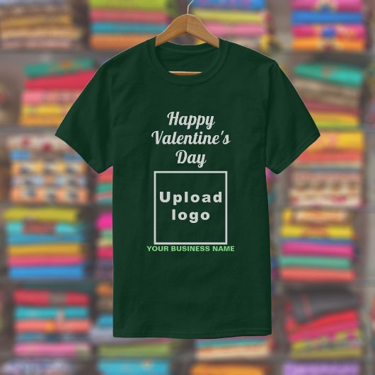 Zakelijke Valentijn Groet op Deep Forest Green T-shirt