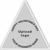 Zakelijke Valentijn Groet op Grey Triangle Vinyl Sticker (Voorkant)