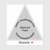 Zakelijke Valentijn Groet op Grey Triangle Vinyl Sticker (Vel)