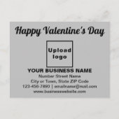 Zakelijke Valentijn Groet op Grijs Briefkaart (Voorkant)