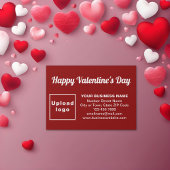 Zakelijke Valentijn groet op rode behuizing Kaart