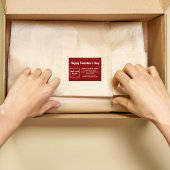 Zakelijke Valentijn groet op rode behuizing Kaart