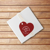 Zakelijke Valentijn Groet op Rode Hart Vorm Bedankjes Labels