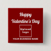 Zakelijke Valentijn Groet op Rode Plein Button (Voorkant)