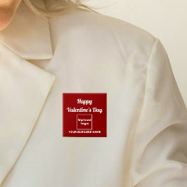 Zakelijke Valentijn Groet op Rode Plein Button