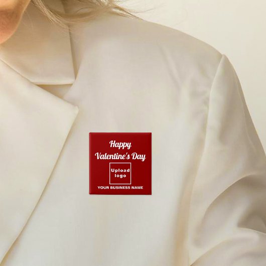 Zakelijke Valentijn Groet op Rode Plein Button