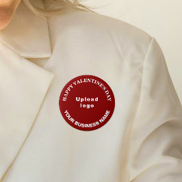 Zakelijke Valentijn Groet op Rode Ronde Button