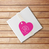 Zakelijke Valentijn Groet op Roze Hart Vorm Bedankjes Labels