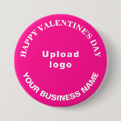 Zakelijke Valentijn Groet op Roze Ronde Button (Voorkant)