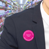Zakelijke Valentijn Groet op Roze Ronde Button
