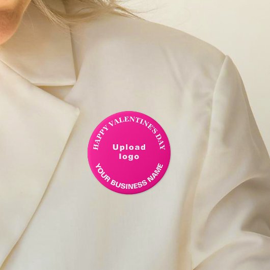 Zakelijke Valentijn Groet op Roze Ronde Button