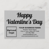 Zakelijke Valentijn Klein Grijs Vlak Wenskaart Kaart (Voorkant)