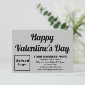Zakelijke Valentijn Kleine Grijze Vlakke Kaart (Staand voorkant)