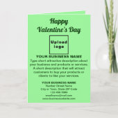 Zakelijke Valentijn Licht Groen Gevouwen Vakantie Feestdagen Kaart (Voorkant)