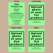 Zakelijke Valentijn Licht Groen Gevouwen Vakantie  Feestdagen Kaart