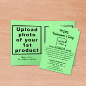 Zakelijke Valentijn Licht Groen Gevouwen Vakantie Feestdagen Kaart