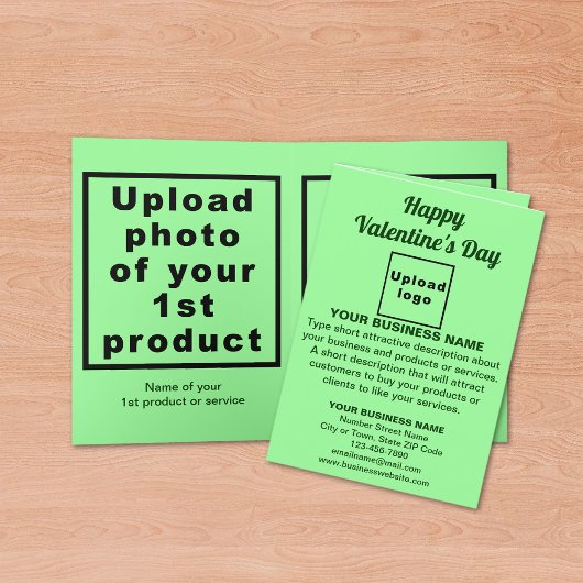 Zakelijke Valentijn Licht Groen Gevouwen Vakantie  Feestdagen Kaart