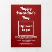 Zakelijke Valentijn Rode Trifold Kaart (Cover)