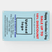 Zakelijke Valentijn Sale op lichtblauwe banner (Horizontaal)