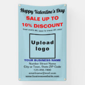 Zakelijke Valentijn Sale op lichtblauwe banner (Verticaal)