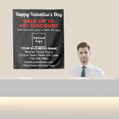 Zakelijke Valentijn Sale op zwart tapijt Wandkleed