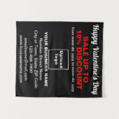 Zakelijke Valentijn Sale op zwart tapijt Wandkleed (Voorkant (horizontaal))