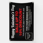 Zakelijke Valentijn Sale op zwarte rechthoek banne Spandoek (Verticaal)