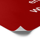 Zakelijke Valentijn te koop op rood Poster (Hoek)