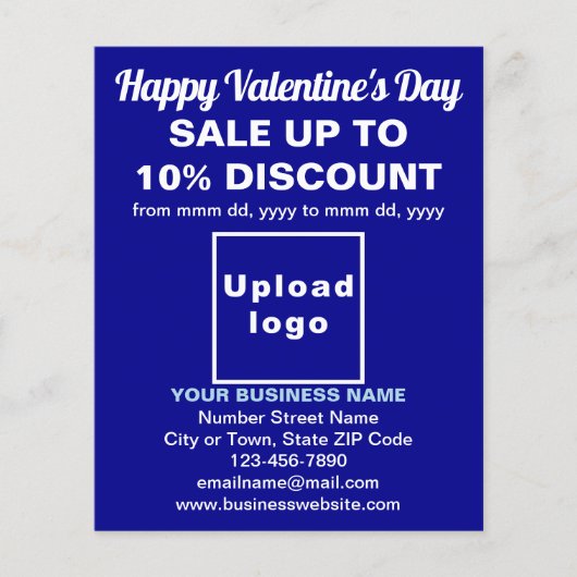 Zakelijke Valentijn Verkoop op Blue Flyer (Voorkant)